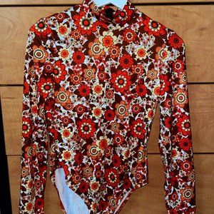 Retro Bodysuit - Paisley Pattern